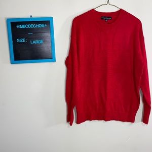 EUC Womens Large Red Heart Catherine Malandrino knit sweater